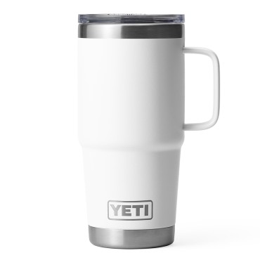 YETI Rambler 20 oz Travel Mug with Stronghold Lid White