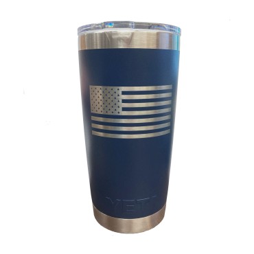 YETI Rambler 20 oz Tumbler Navy Blue American Flag