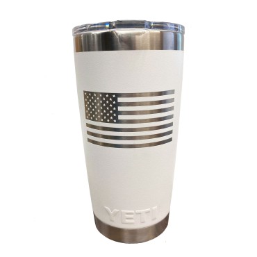 YETI Rambler 20 oz Tumbler White American Flag