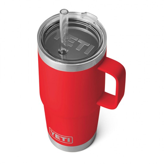  YETI Rambler 25 oz Straw Mug, Vacuum Insulated, Stainless  Steel, White: Home & Kitchen