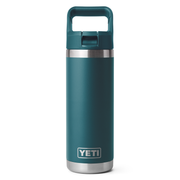 Yeti Rambler 18 Oz Bottle Color Matched Straw Cap Agave Teal