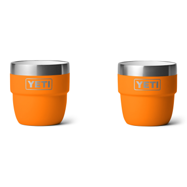 Yeti Rambler 4 oz Stackable Espresso Cups King Crab Orange