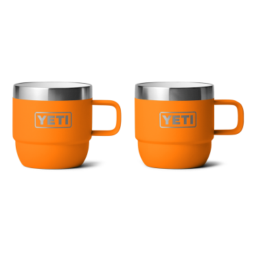 Yeti Rambler 6 oz Stackable Espresso Mugs King Crab Orange