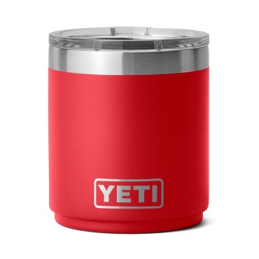 YETI Rambler 10 oz Lowball 2.0 with MS Lid Rescue Red