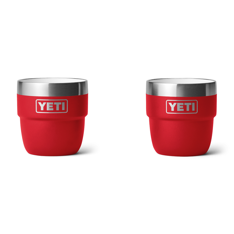 Yeti Rambler 4 oz Stackable Espresso Cups Rescue Red
