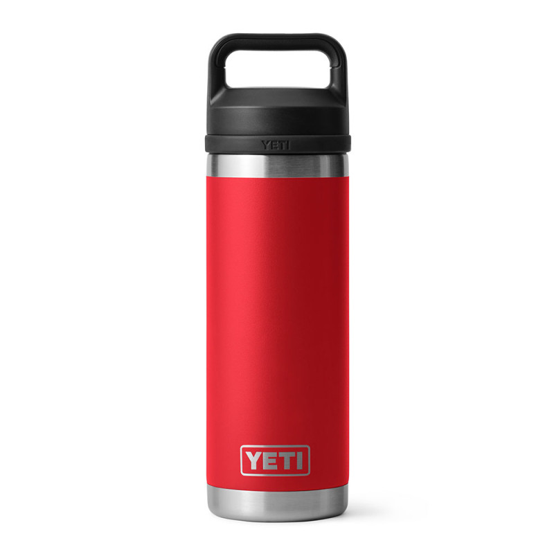 Yeti Rambler Bottle 18 Oz Rescue Red with Chug Cap