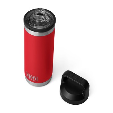 Yeti Rambler Bottle 18 Oz Rescue Red with Chug Cap