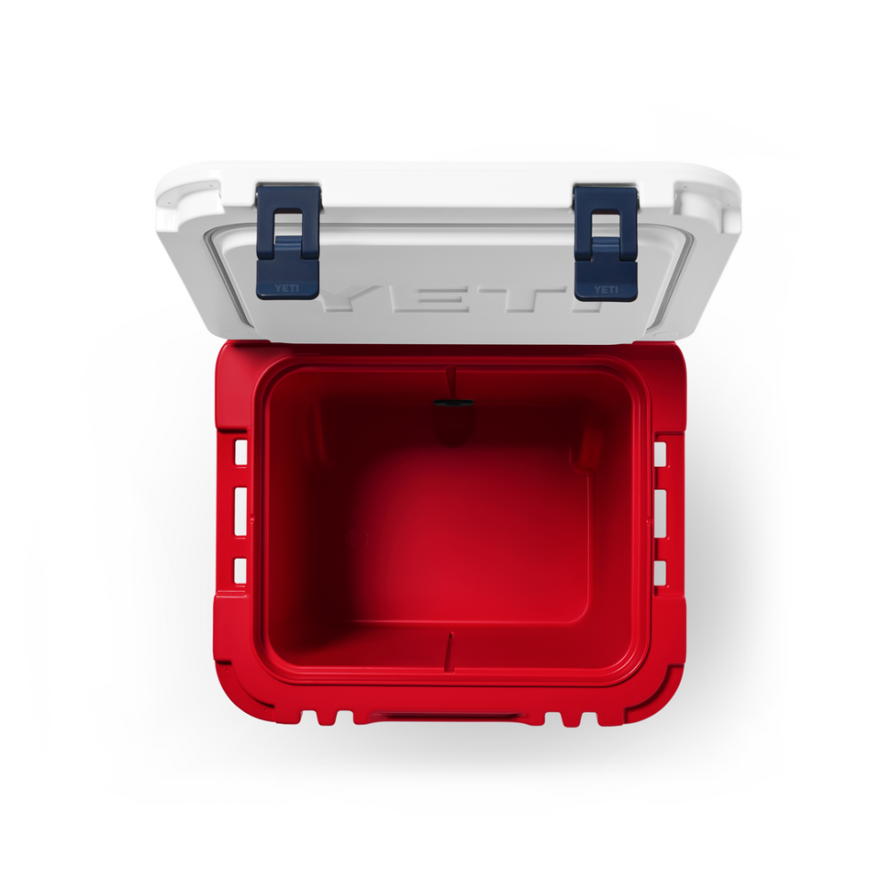 YETI Roadie 48 Wheeled Cooler Rescue Red / White / Navy