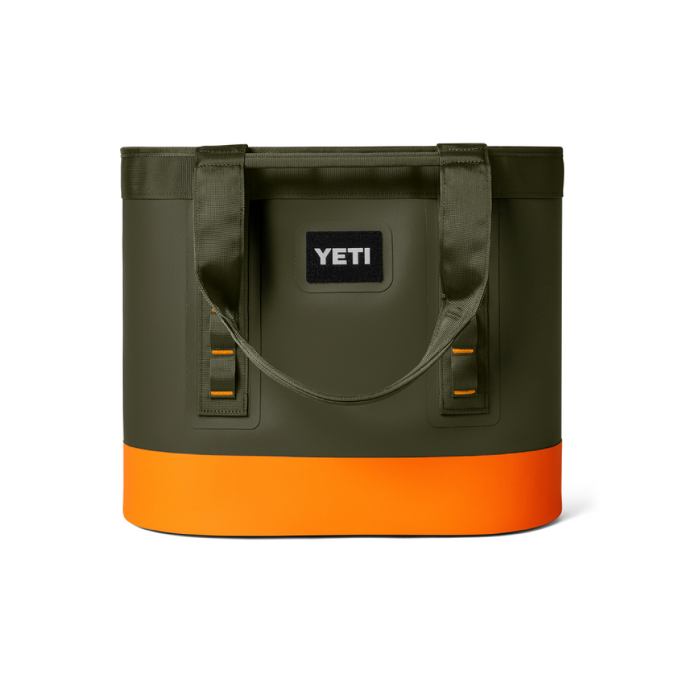 YETI Camino 35 Carryall 2.0 Tote Bag Olive / King Crab Orange