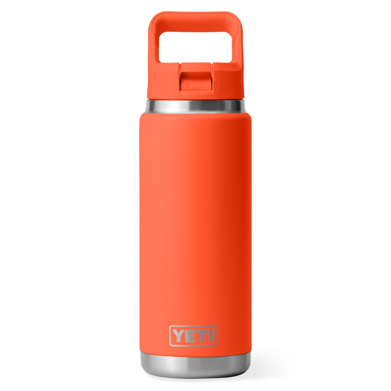 YETI Rambler 26 Oz Straw Bottle Papaya