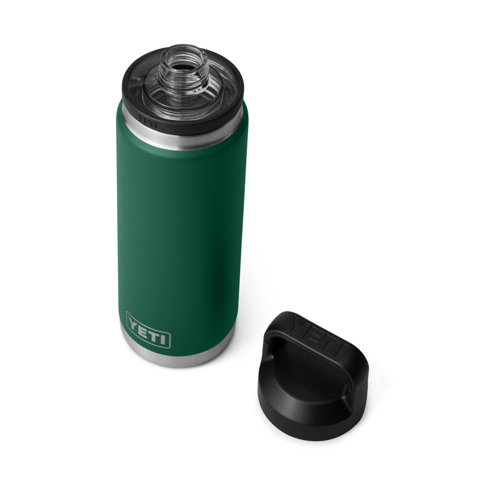 YETI Rambler 26 Oz Bottle Chug Black Forest Green