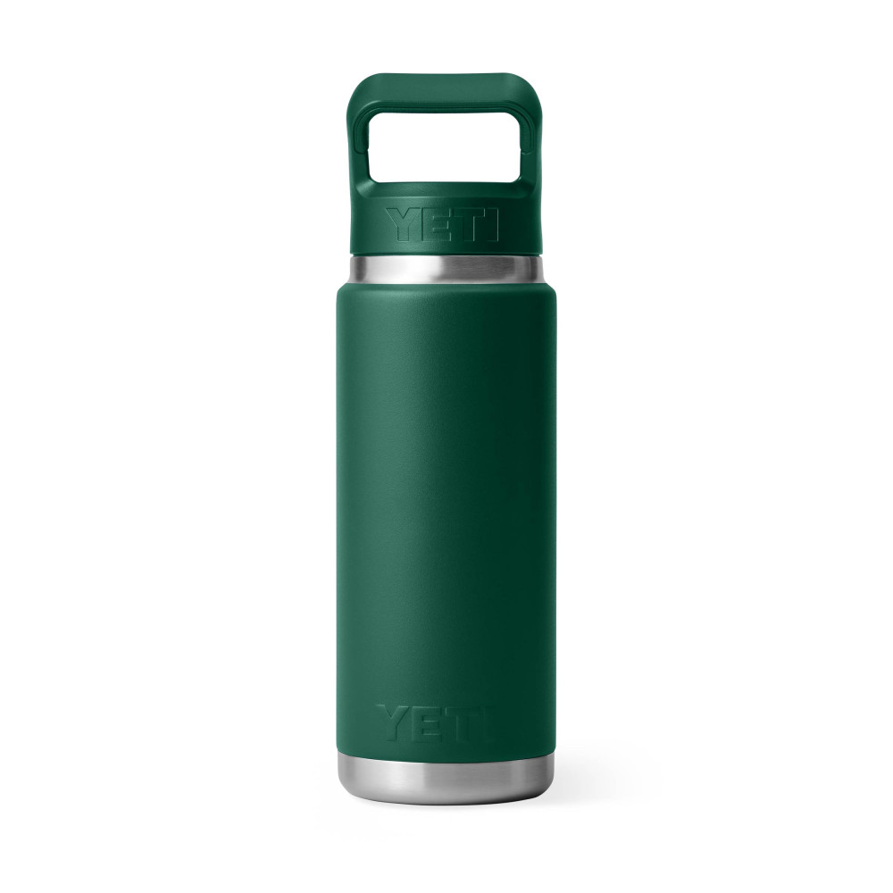 YETI Rambler 26 Oz Straw Bottle Black Forest Green