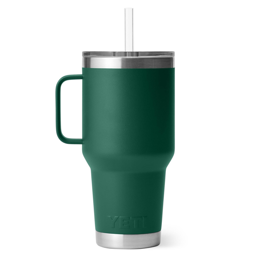 YETI Rambler 35 oz Straw Mug Black Forest Green
