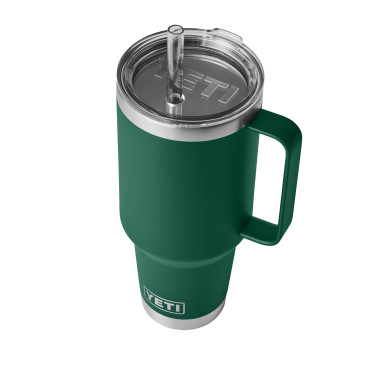 YETI Rambler 42 oz Straw Mug Black Forest Green