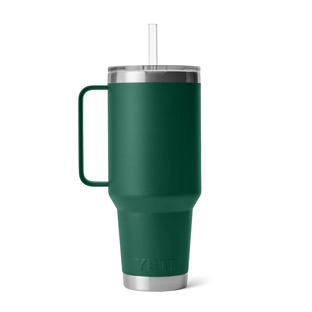 YETI Rambler 42 oz Straw Mug Black Forest Green