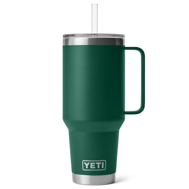 YETI Rambler 42 oz Straw Mug Black Forest Green