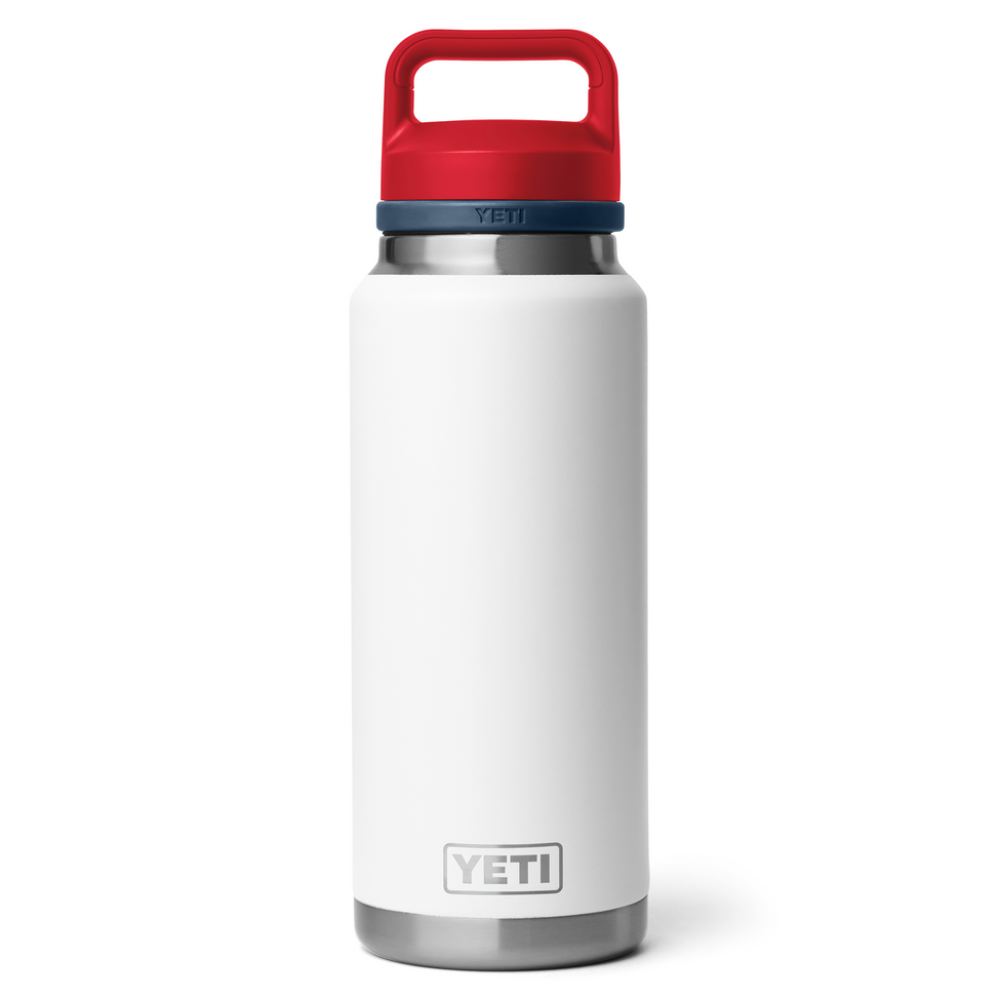 YETI Rambler 36 Oz Bottle Chug White/Navy/Red