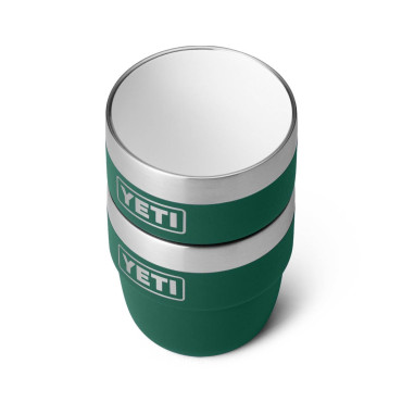 YETI Rambler 4 oz Stackable Espresso Cups Black Forest Green