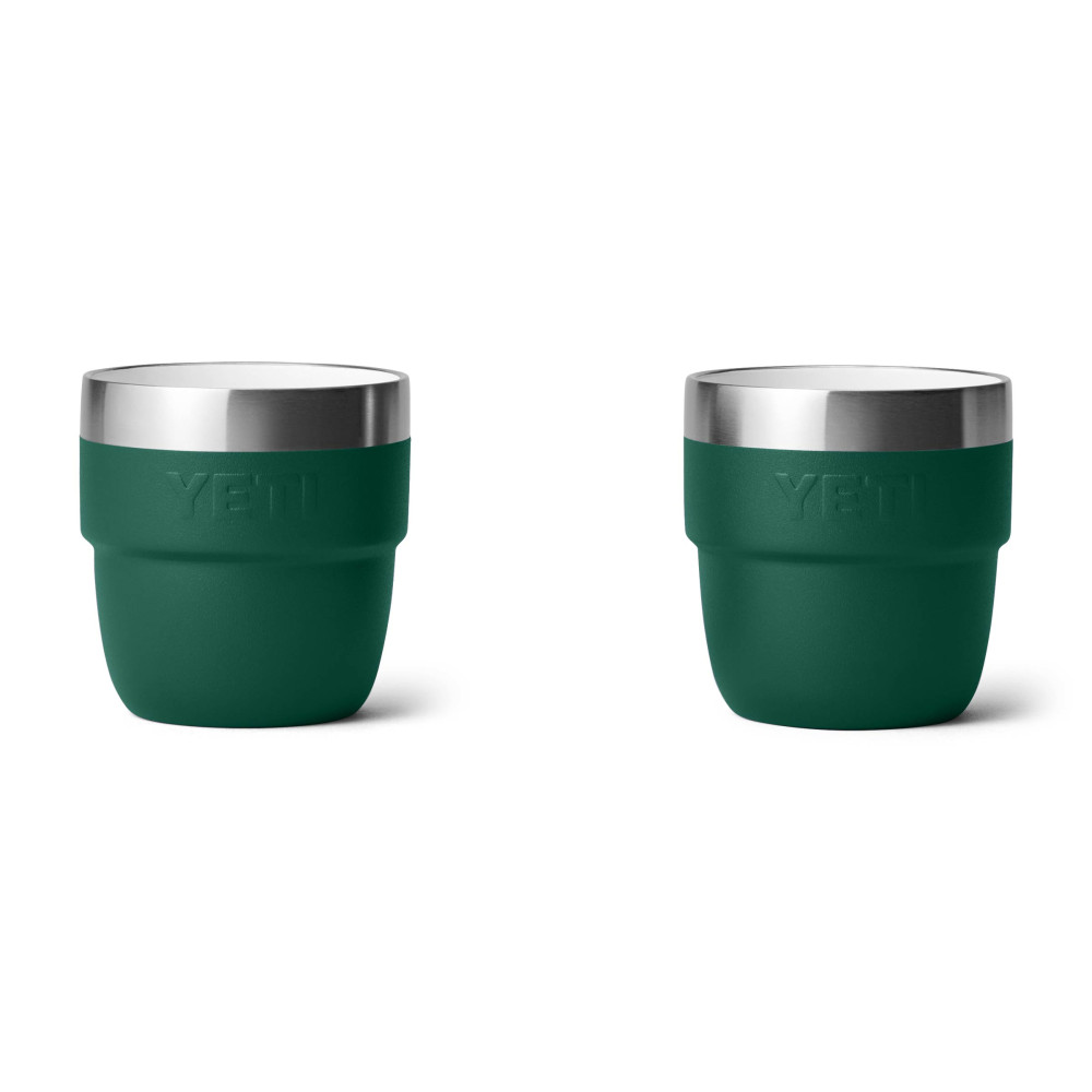 YETI Rambler 4 oz Stackable Espresso Cups Black Forest Green