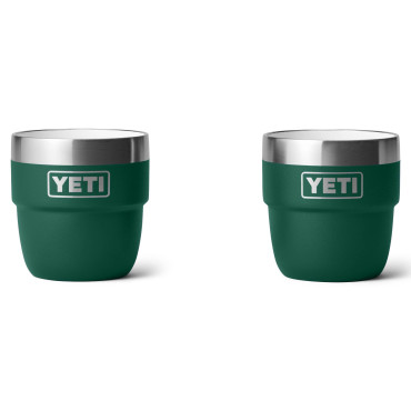 YETI Rambler 4 oz Stackable Espresso Cups Black Forest Green