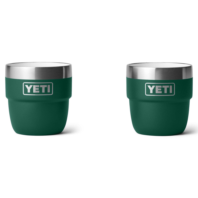 YETI Rambler 4 oz Stackable Espresso Cups Black Forest Green