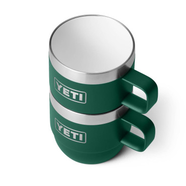 YETI Rambler 6 oz Stackable Espresso Mugs Black Forest Green
