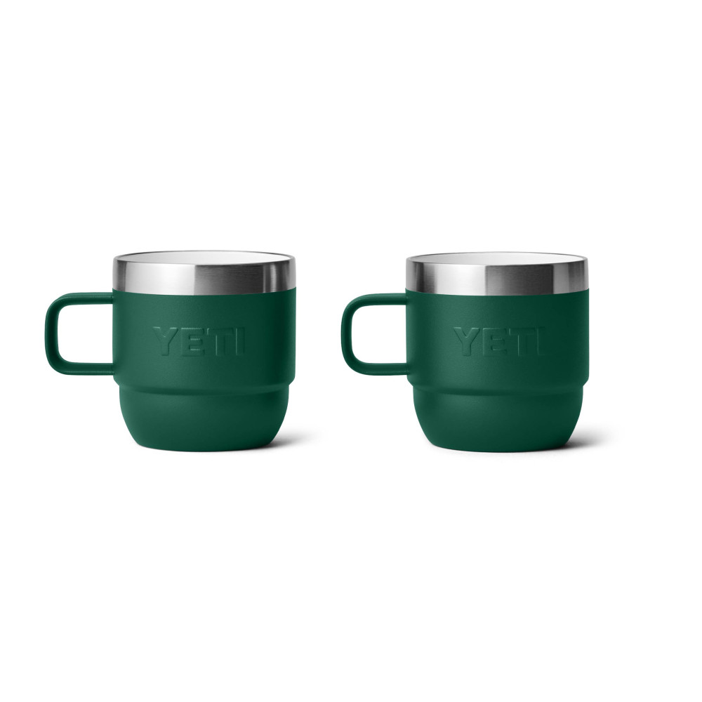 YETI Rambler 6 oz Stackable Espresso Mugs Black Forest Green