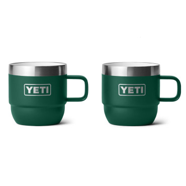 YETI Rambler 6 oz Stackable Espresso Mugs Black Forest Green