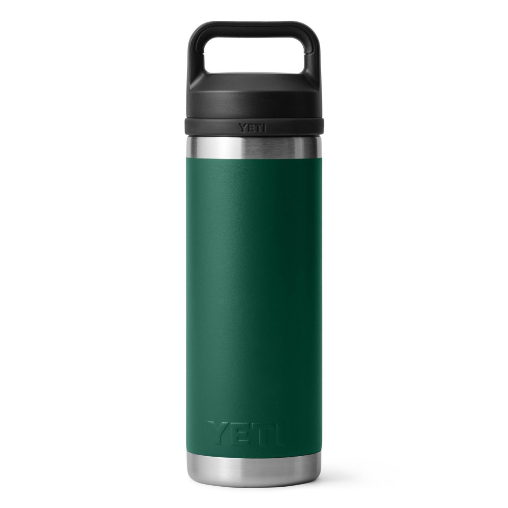 YETI Rambler 18 Oz Bottle Chug Black Forest Green