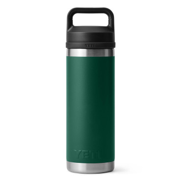 YETI Rambler 18 Oz Bottle Chug Black Forest Green