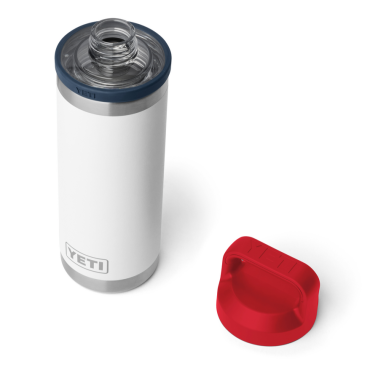 YETI Rambler 18 Oz Bottle Chug White/Navy/Red
