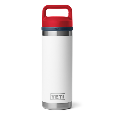YETI Rambler 18 Oz Bottle Chug White/Navy/Red