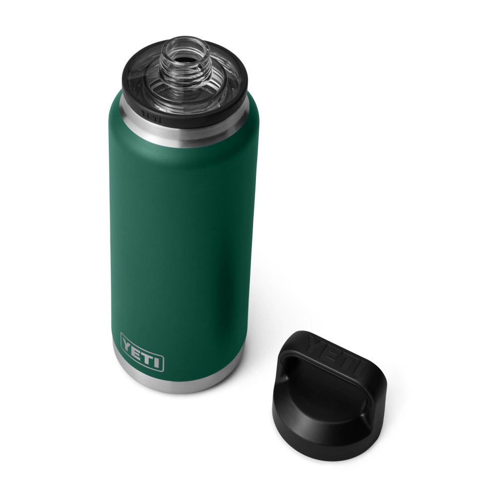 YETI Rambler 36 Oz Bottle Chug Black Forest Green