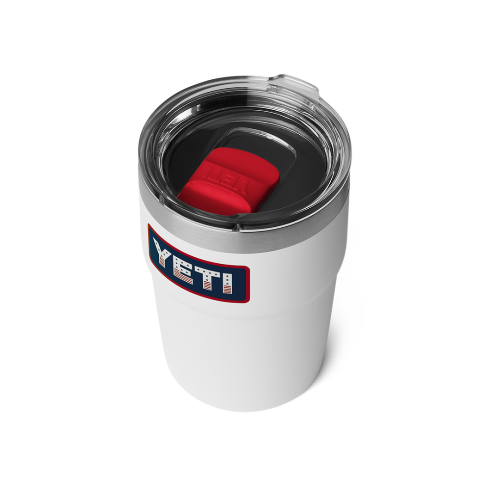YETI Rambler 16 oz Stackable Tumbler White Badge