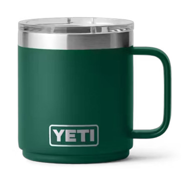 YETI Rambler 10 oz Ceramic Lined Mug Black Forest Green