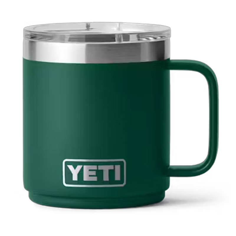 YETI Rambler 10 oz Ceramic Lined Mug Black Forest Green