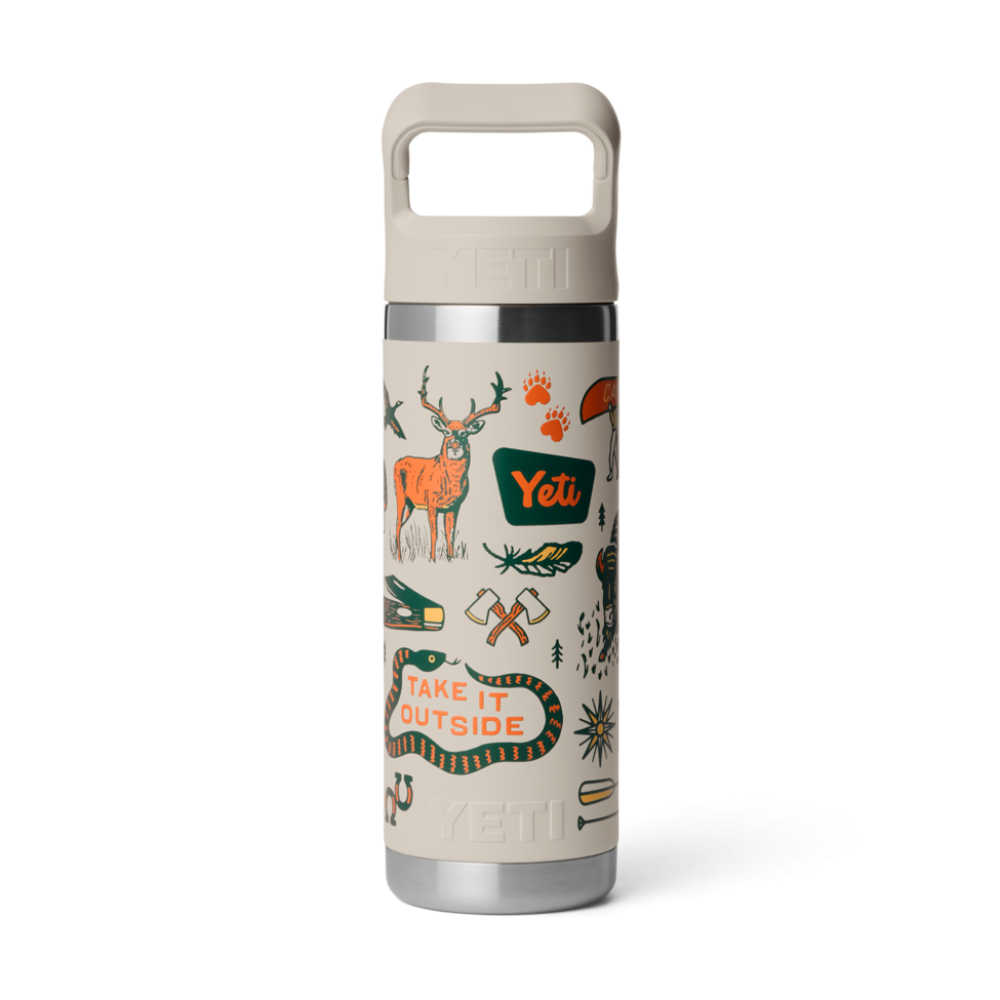 YETI Rambler 18 Oz Straw Bottle Cape Summer Camp