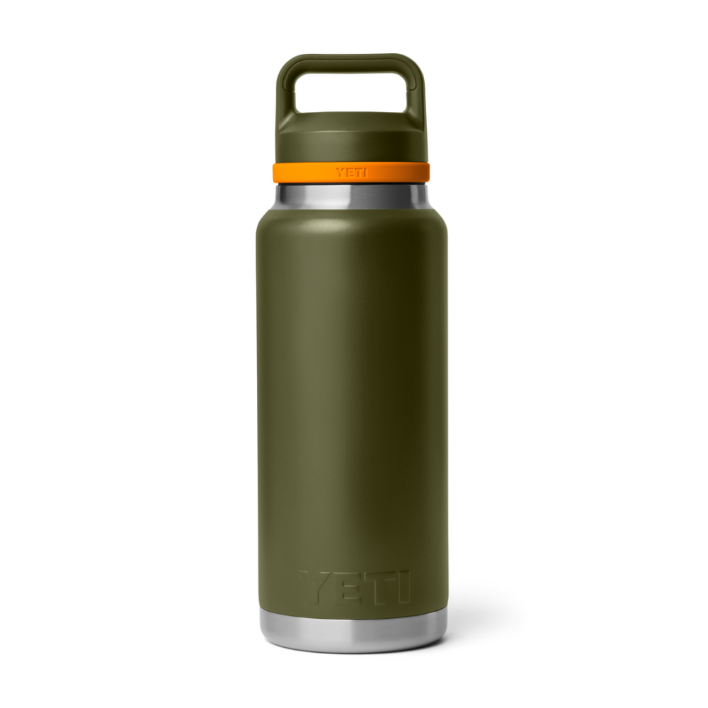 YETI Rambler 36 Oz Bottle Chug Olive / King Crab Orange