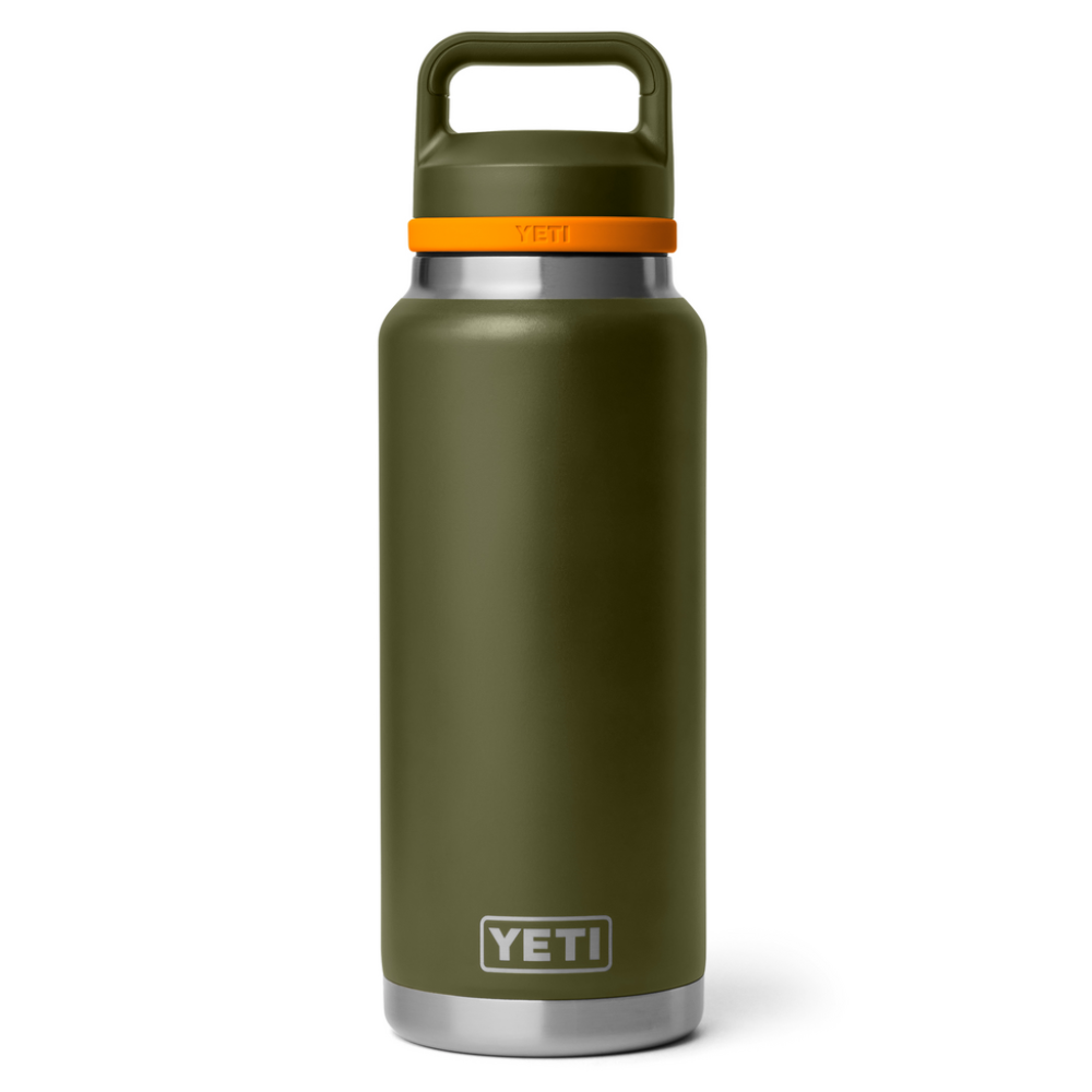YETI Rambler 36 Oz Bottle Chug Olive / King Crab Orange