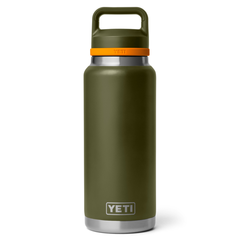 YETI Rambler 36 Oz Bottle Chug Olive / King Crab Orange