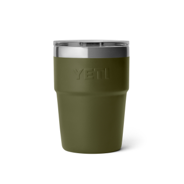 YETI Rambler 16 oz Stackable Tumbler Olive / King Crab Orange