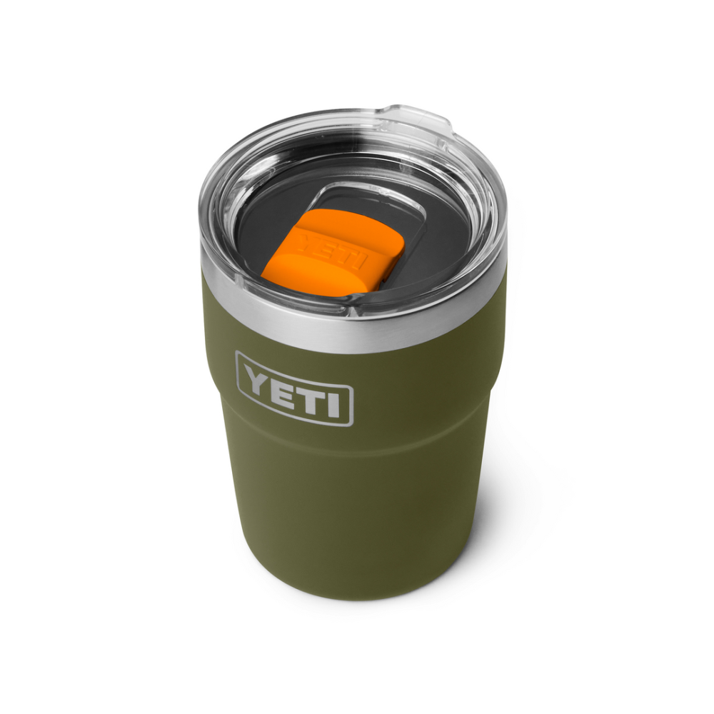 YETI Rambler 16 oz Stackable Tumbler Olive / King Crab Orange