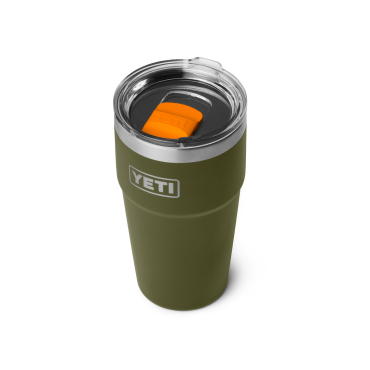 YETI Rambler 20 oz Stackable Tumbler Olive / King Crab Orange