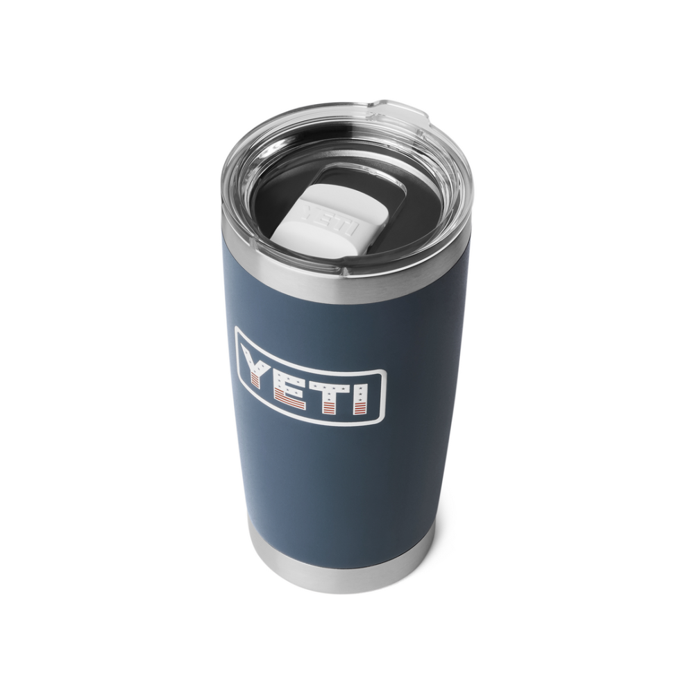 YETI Rambler 20 oz Tumbler Navy Badge