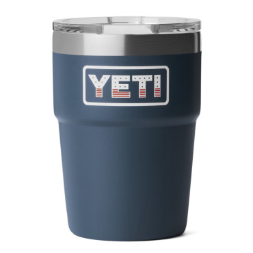 YETI Rambler 16 oz Stackable Tumbler Navy Badge