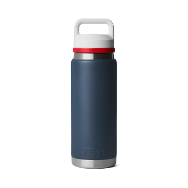 YETI Rambler 26 Oz Bottle Chug Navy/White/Rescue Red Badge