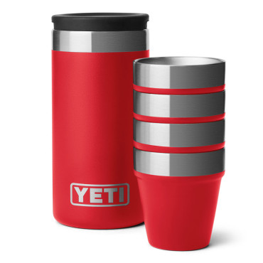 Yeti Shot Glasses with Case Rescue Red