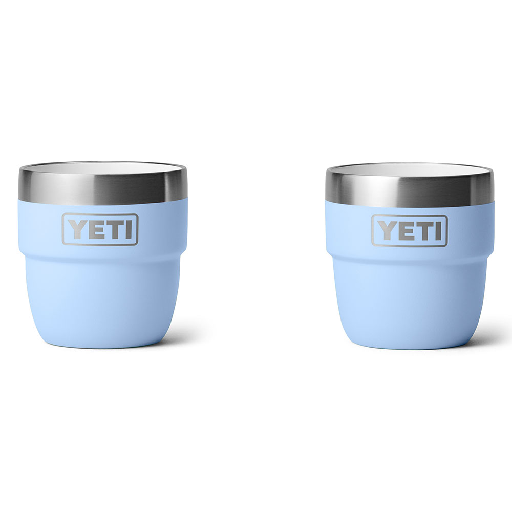 YETI Rambler 4 oz Stackable Espresso Cups Big Sky Blue