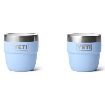 YETI Rambler 4 oz Stackable Espresso Cups Big Sky Blue