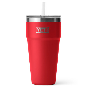 YETI Rambler 26 oz Straw Cup Rescue Red